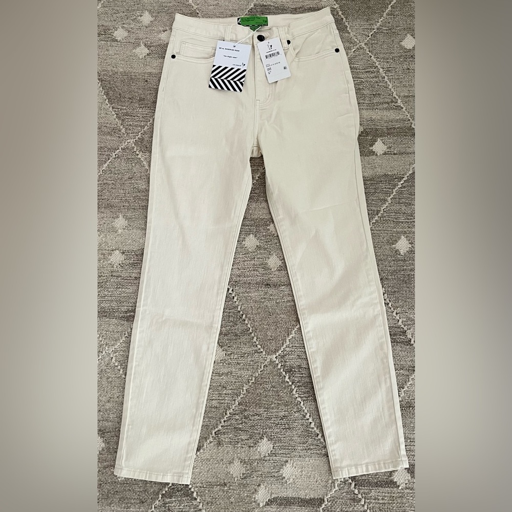 Sandrine Rose (Free People) NWT jeans, size 29, color ecru alpes, MSRP $176